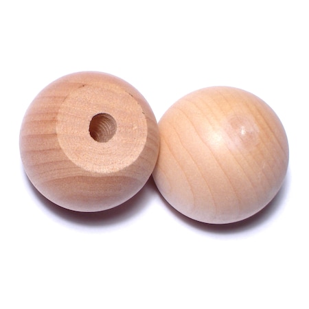 1 Birch Wood Ball Knobs 5PK